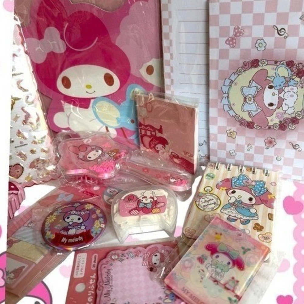 Y2K PINK COQUETTE LICENSED HUGE MY MELODY BUNDLE NWT - Picture 2 of 11